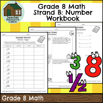 Preview of Strand B: Number Workbook (Grade 8 Ontario Math) New 2020 Curriculum