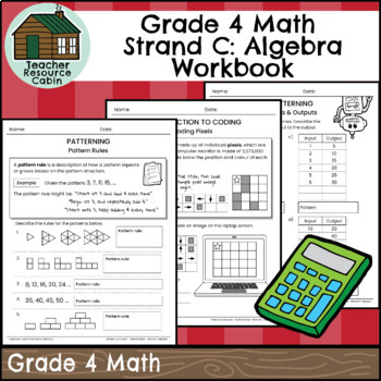Preview of Strand C: Algebra and Coding Workbook (Grade 4 Ontario Math)