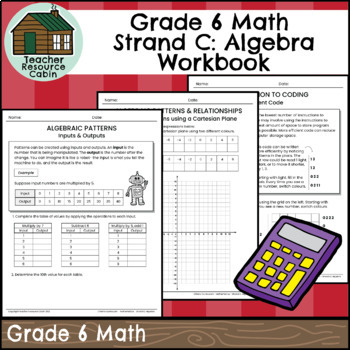 Preview of Strand C: Algebra and Coding Workbook (Grade 6 Ontario Math) New 2020 Curriculum