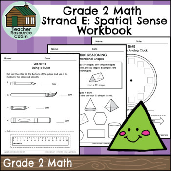 Preview of Strand E: Spatial Sense Workbook (Grade 2 Ontario Math) New 2020 Curriculum