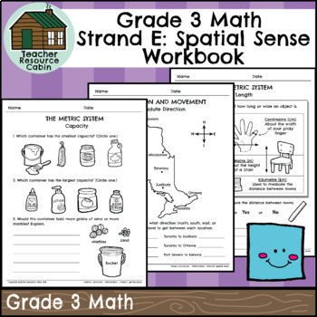 Preview of Strand E: Spatial Sense Workbook (Grade 3 Ontario Math) New 2020 Curriculum