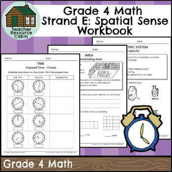 Preview of Strand E: Spatial Sense Workbook (Grade 4 Ontario Math) New 2020 Curriculum