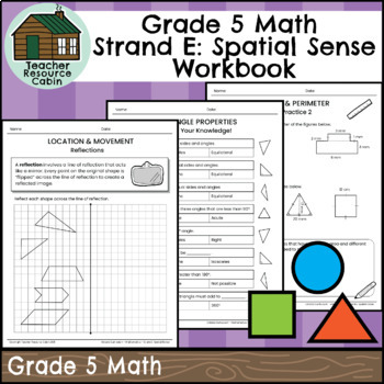 Preview of Strand E: Spatial Sense Workbook (Grade 5 Ontario Math) New 2020 Curriculum