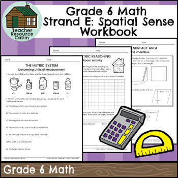 Preview of Strand E: Spatial Sense Workbook (Grade 6 Ontario Math) New 2020 Curriculum