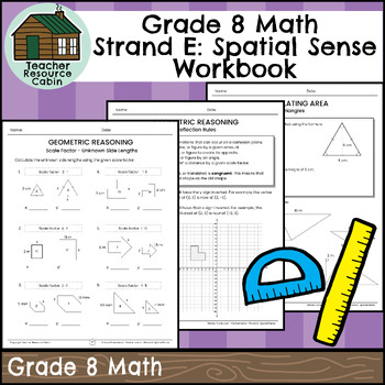 Preview of Strand E: Spatial Sense Workbook (Grade 8 Ontario Math) New 2020 Curriculum
