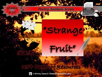 Preview of Strange Fruit performed by Billie Holiday Poem Analysis
