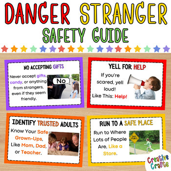 Preview of Stranger Danger Social Story: Stay Safe in any Situation Tips and Instructions