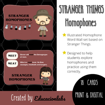 Preview of Stranger Things Homophones in English