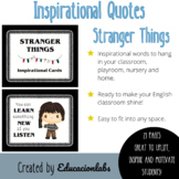 Stranger Things Inspirational Quotes Posters in English