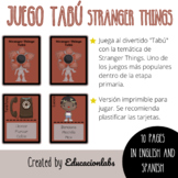 Stranger Things Taboo Card Game in Spanish/English