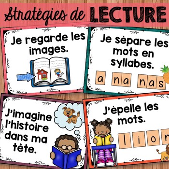 Preview of French Reading Strategies Posters - Stratégies de lecture - Affiches