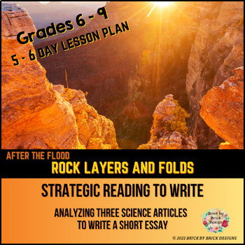 Preview of Strategic Reading to Write - Rock Layers and Folds - Middle School Science