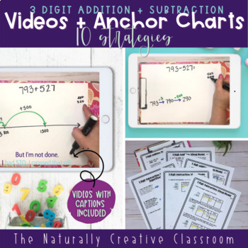 Preview of Strategies for Addition and Subtraction Videos + Anchor Charts