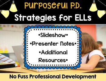 Preview of Strategies for English Language Learners Professional Development