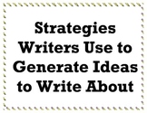 Strategies for Generating Ideas to Write About