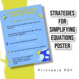 Strategies for Simplifying Equations Poster