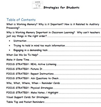 Preview of Strategies for Student with Auditory Processing and Other Learning Difficulties