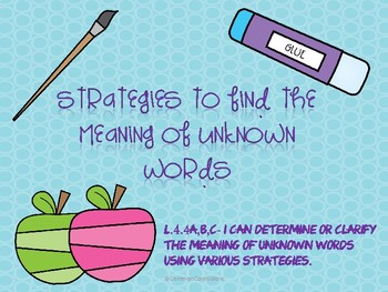 Preview of Strategies for finding the meaning of unknown words