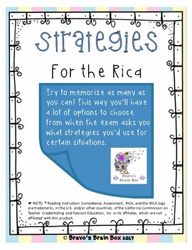 Preview of Strategies for the RICA