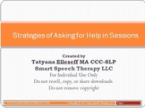 Strategies of Asking for Help in Sessions