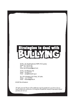 Preview of Strategies to Deal with Bullying Worksheets