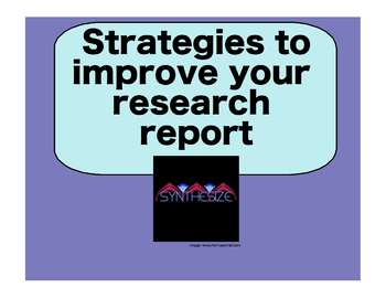 Preview of Strategies to Improve Reports: a SmartBoard Presentation for 4th-6th Grade