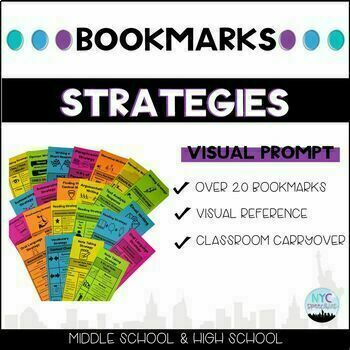 Preview of Strategy Bookmarks: Writing, Reading, Speaking, Note Taking, Vocab, Thinking