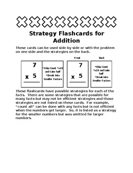 Preview of Strategy Flashcards for Multiplication