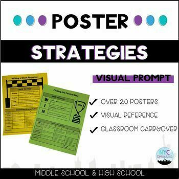 Preview of Strategy Posters: Writing, Reading, Speaking, Note Taking, Vocab, Thinking