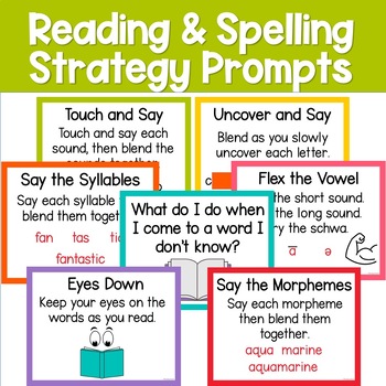 Preview of Strategy Posters for Reading & Spelling Words: Science of Reading