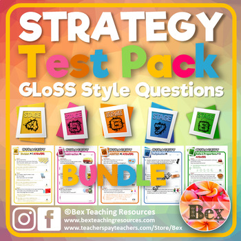 Preview of Strategy Tests Bundle - Stage 4-8 - Gloss Style Questions - New Zealand