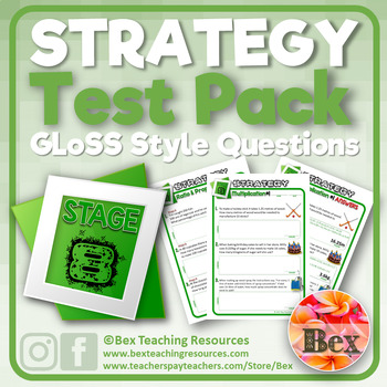 Preview of Strategy Tests Pack - Stage 8 - Gloss Style Questions  - New Zealand
