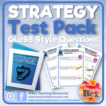 Preview of Strategy Tests Pack - Stage 7 - Gloss Style Questions - New Zealand