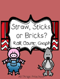 3 Little Pigs Math:  Straw, Sticks, Bricks?  Roll, Count, 