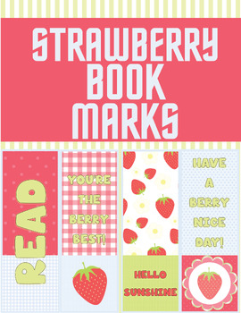 Preview of Strawberry Book Marks