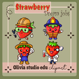Strawberry Clipart ,Dream jobs clipart,Chibi