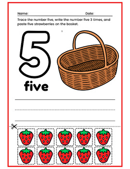 Preview of Strawberry Counting: Number 5