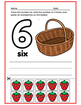 Preview of Strawberry Counting: Number 6