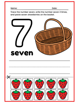 Preview of Strawberry Counting: Number 7