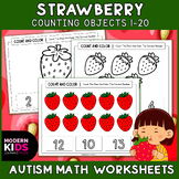 Strawberry Counting Objects to 20 - Autism Math Activities
