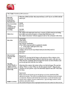 Dna Strawberry Extraction Lab Worksheet - Dna Extraction Strawberry
