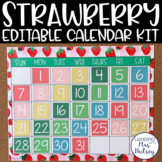 Strawberry Editable Calendar