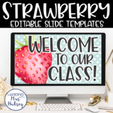 Strawberry Google Slides Templates Distance Learning