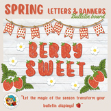 Strawberry Printable Bulletin Board Letters, Spring Printa