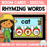 Strawberry Rhyming Words - Boom Cards - Distance Learning