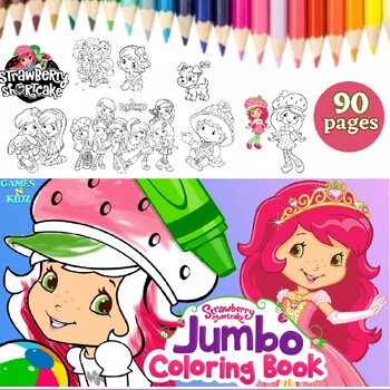 Strawberry Shortcake Coloring Pages for Kids, Girls, Boys, Teens School  Activity