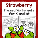 Strawberry Worksheets Phonics and Math for Kindergarten an