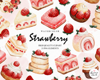 Strawberry cake clipart, cake clipart, strawberry cut cake, strawberry ...