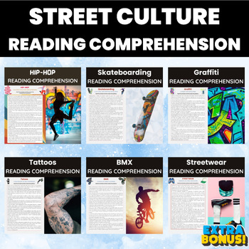 Preview of Street Culture Reading Comprehension | Urban Culture and Street Music and Sports