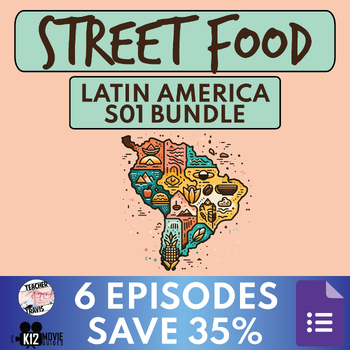 Preview of Street Food Latin America Bundle | 6 Quizzes | Self-Grading | Spanish & English